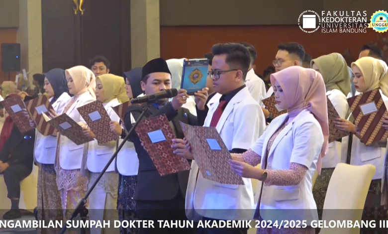 122 Dokter Baru Unisba Resmi Disumpah, Rektor: Menjadi Dokter Adalah Pengabdian dan Investasi Akhirat