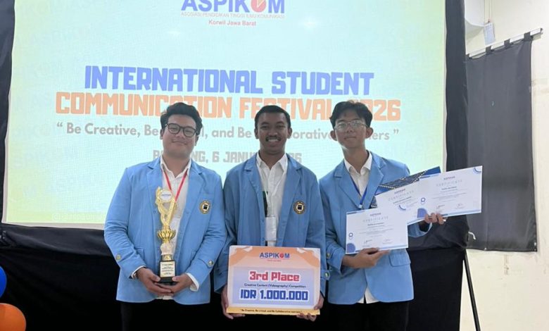 Mahasiswa Fikom Unisba Sabet Juara 3 Videografi di ISCF 2026 Tingkat Internasional